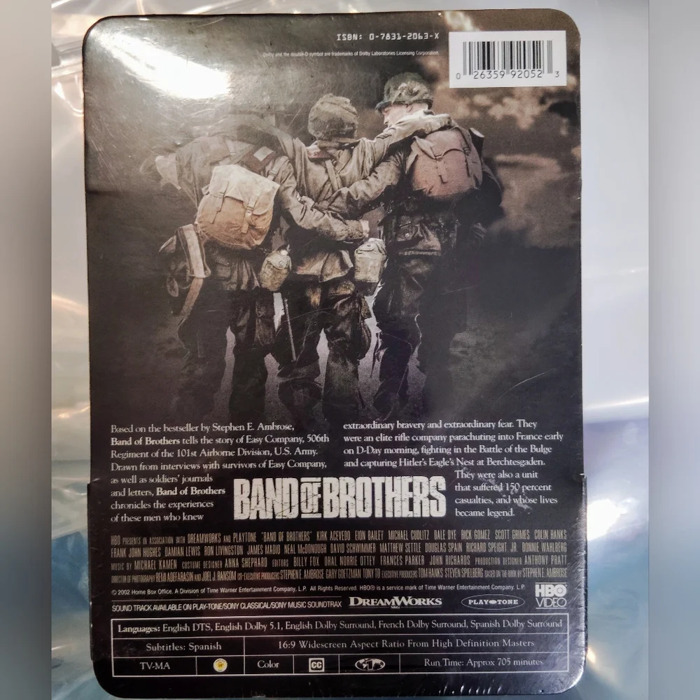 NEW Sealed BAND OF BROTHERS DVD 6 Disc with Original Tin Box Case - Picture 2 of 4